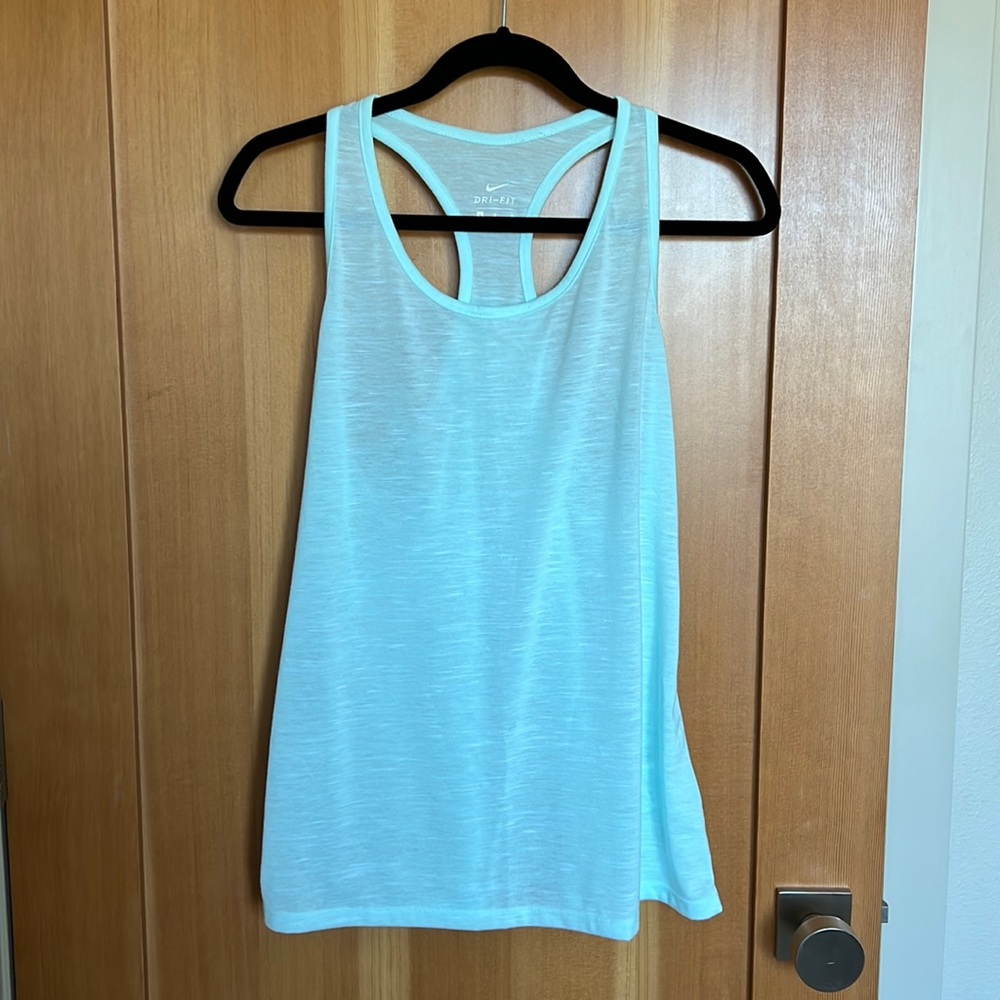 Gorgeous light aqua blue Nike tank top